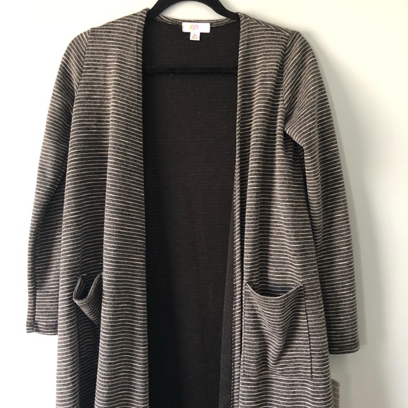 LULAROE Sarah Striped Duster Sweater NWT - Picture 3 of 7